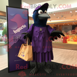 Purple Crow-mascottekostuum...