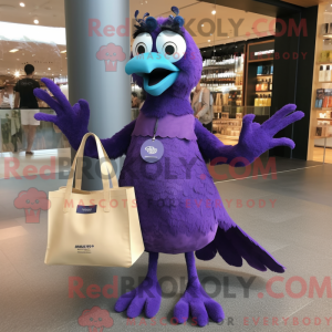 Purple Crow mascot costume...