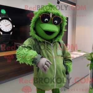 Grøn fugleskræmsel maskot...