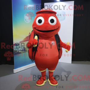 Red Lemon maskot kostume...