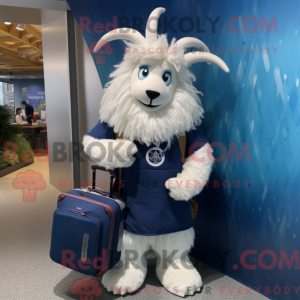 Navy Angora Goat maskot...