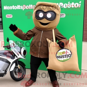 Brun Pesto Pasta maskot...