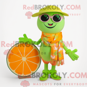 Postava maskota Lime Green...