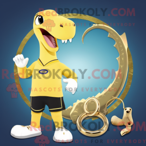Guld Diplodocus maskot...