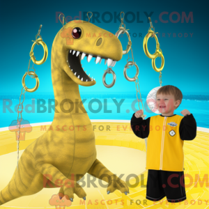 Gold Diplodocus mascot...