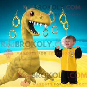 Guld Diplodocus maskot...