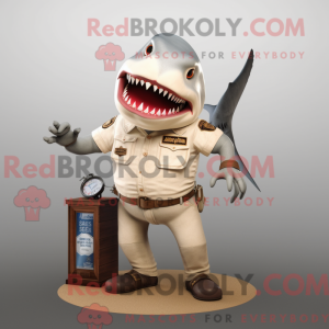 Tan Megalodon maskot...