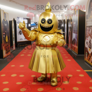 Gold Grenade mascot costume...