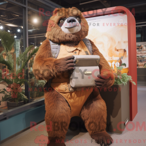 Rust Giant Sloth mascot...