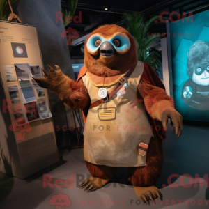 Rust Giant Sloth mascot...