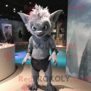 Grå Gargoyle maskot kostume...