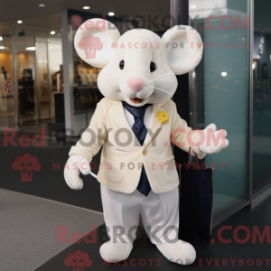 Cream Mouse maskot kostume...