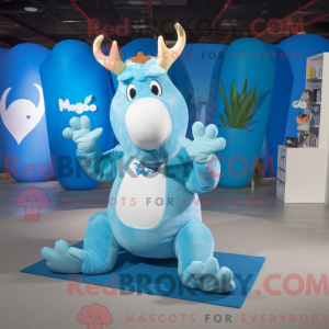 Sky Blue Moose mascot...