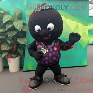 Sort hindbær maskot kostume...