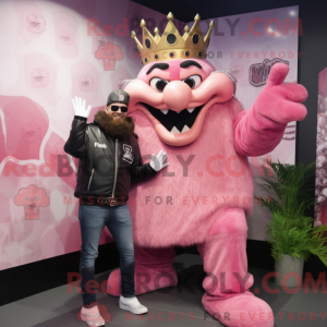 Pink King-maskotdraktfigur...
