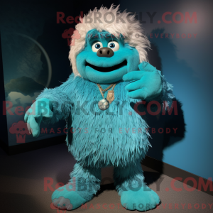 Postava maskota Teal Yeti...