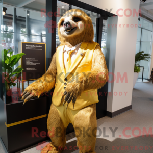 Gold Giant Sloth mascot...