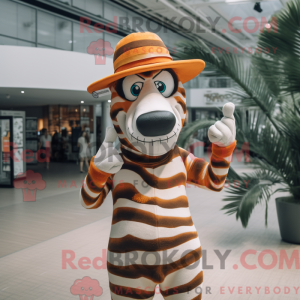 Rust Zebra maskot kostume...