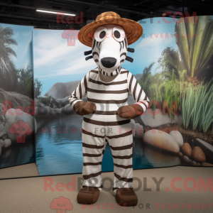 Rust Zebra maskot kostume...