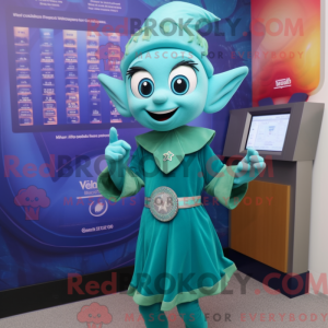 Postava maskota Teal Elf...