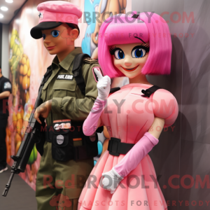 Pink Commando mascot...