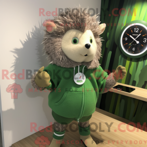 Green Hedgehog maskot...