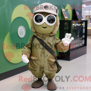 Olive Oyster mascot costume...