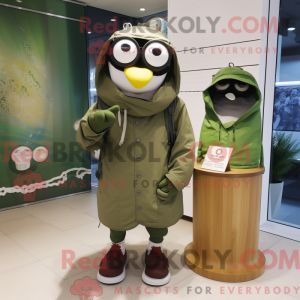 Olive Oyster mascot costume...