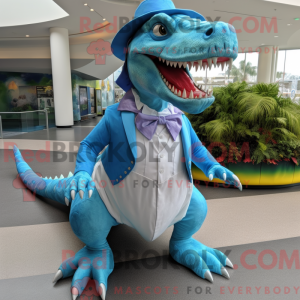 Cyan Spinosaurus mascot...