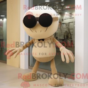 Beige Spider mascot costume...