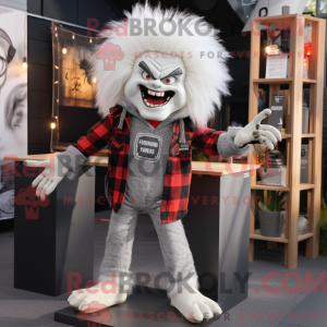 Hvid vampyr maskot kostume...