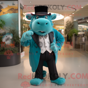 Turquoise Bison mascot...