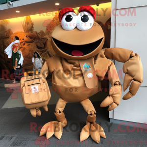 Brown Crab mascot costume...