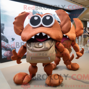 Brown Crab mascot costume...