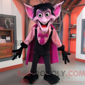Rosa vampyrmaskotdraktfigur...