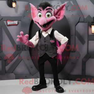 Pink vampyr maskot kostume...