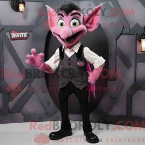 Rosa Vampir Maskottchen...