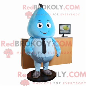 Sky Blue Pear mascot...