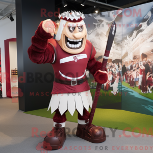 Maroon Knife Thrower mascot...