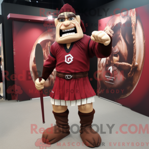 Maroon Knife Thrower mascot...