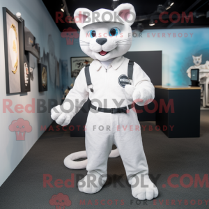 White Panther mascot...
