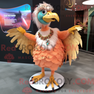 Peach Archeopteryx mascot...