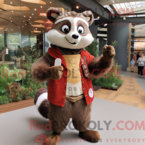 Brown Badger mascot costume...