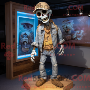 Tan Undead maskot kostume...
