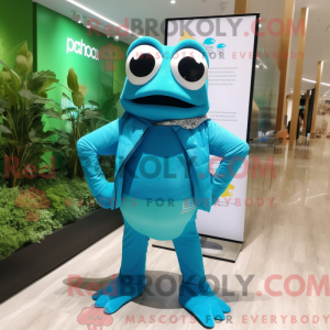 Turquoise Frog mascot...