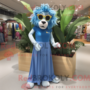 Blauer Löwe Maskottchen...