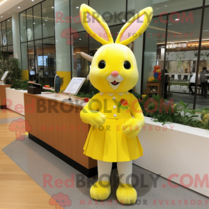 Lemon Yellow Rabbit mascot...