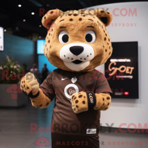 Mascotte de guépard marron...