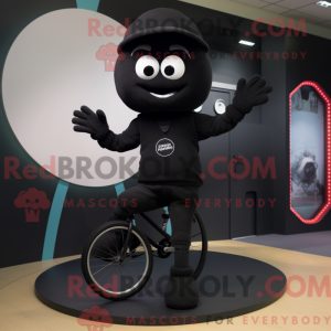Black Unicyclist mascot...