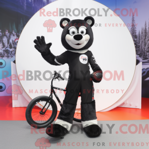 Black Unicyclist mascot...